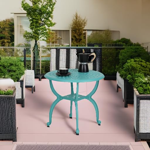JARDIN DE CENTENNIAL cast aluminum construction highlights durability and rust resistance.
