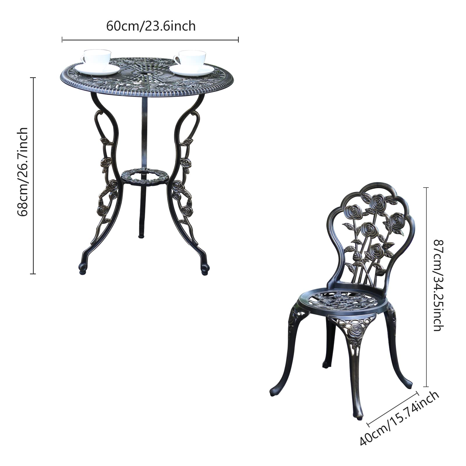JARDIN DE CENTENNIAL compact 3-piece set fits balconies and small patios