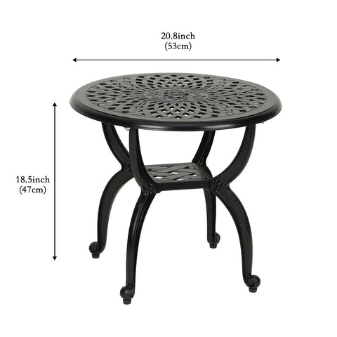 Four-foot sturdy base provides stable support on uneven surfaces