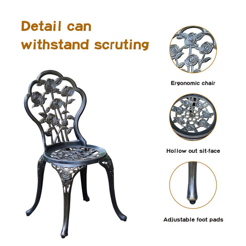 JARDIN DE CENTENNIAL rust-resistant casting ensures lasting outdoor use