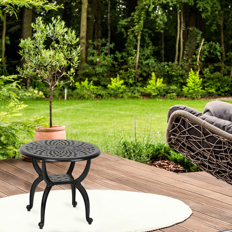 Anti-rust coating protects Jardin de Centennial table from sun and rain