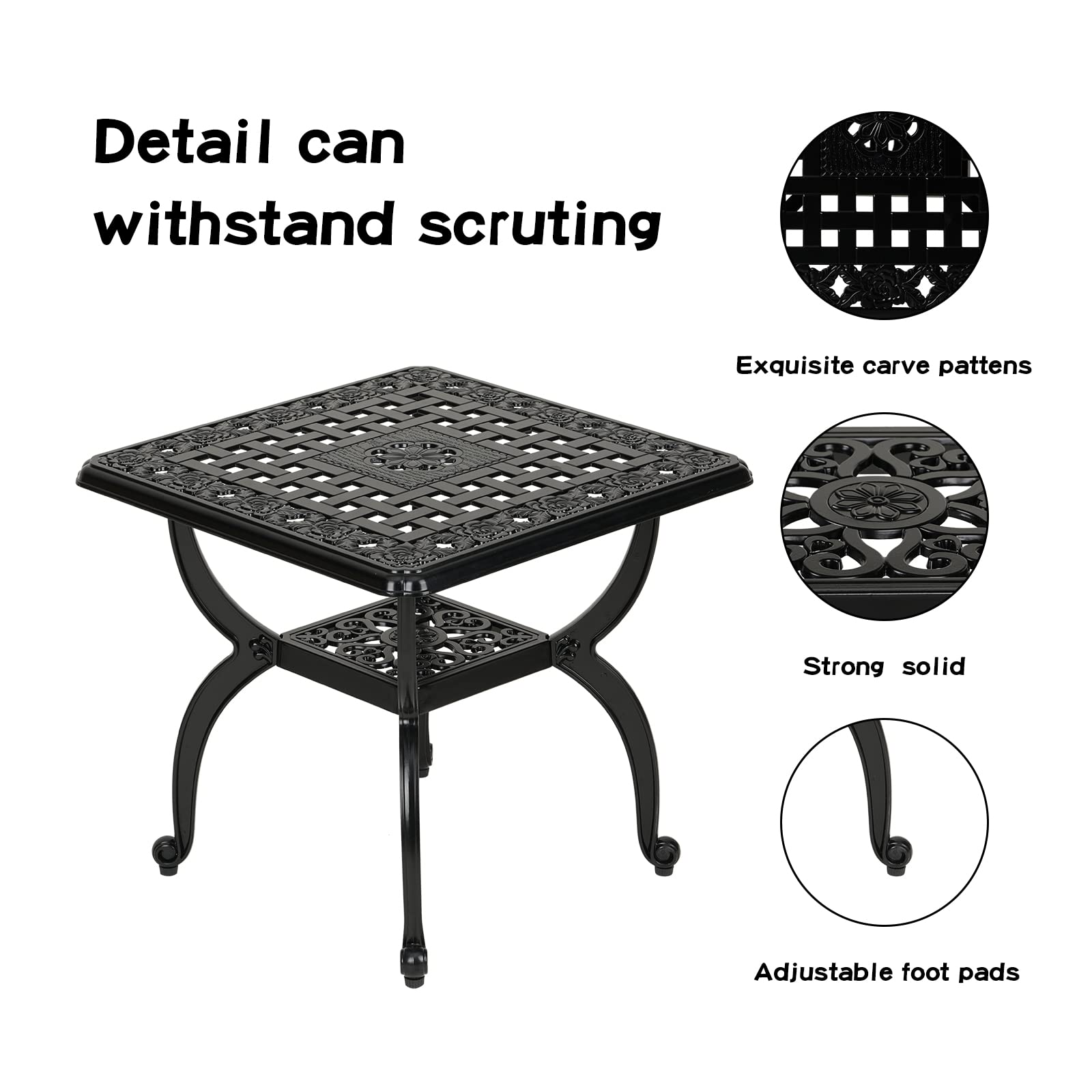 Versatile JARDIN DE CENTENNIAL end table suitable for snacks or small surfaces