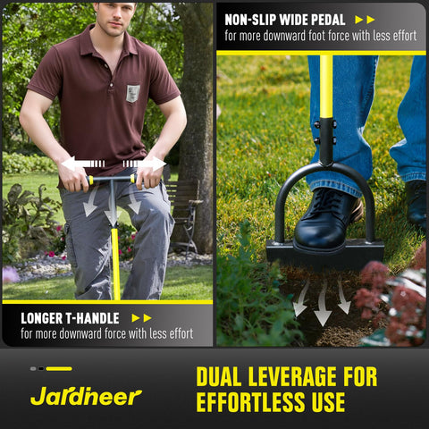 Jardineer Edger dual-leverage design reduces effort during edging