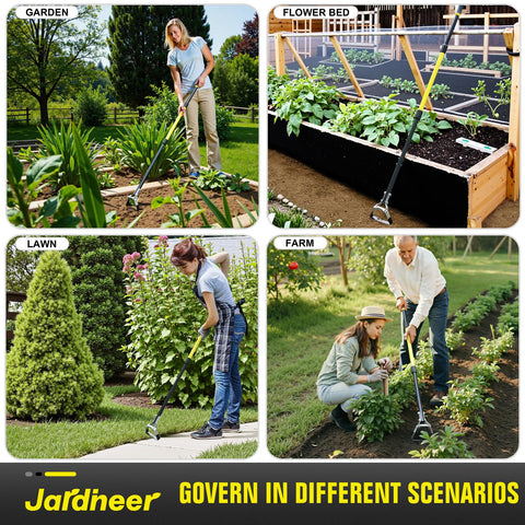 Jardineer four-in-one garden hoe design for versatile weeding and cultivation