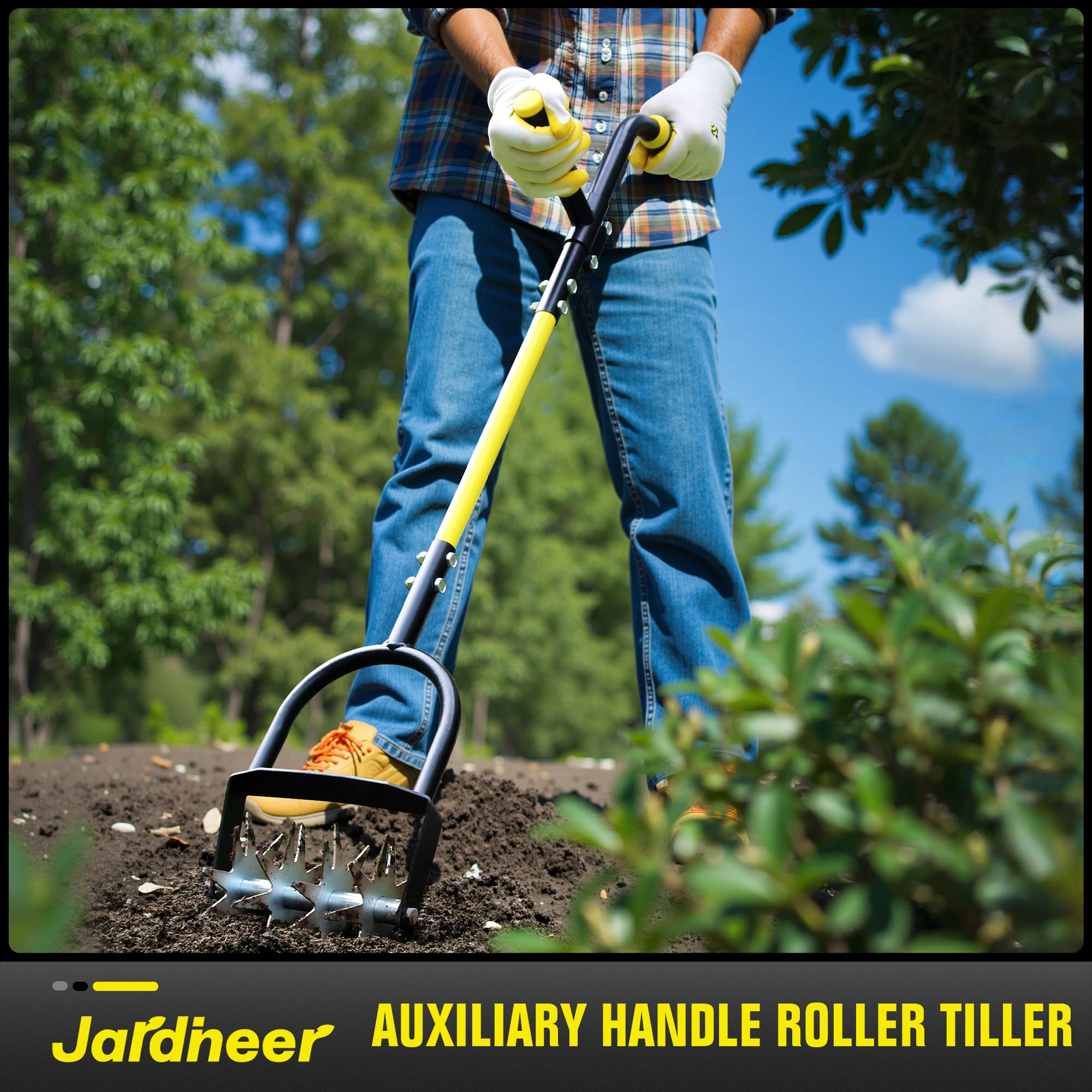 Jardineer crisscross tilling technique breaks clumps and enhances root growth