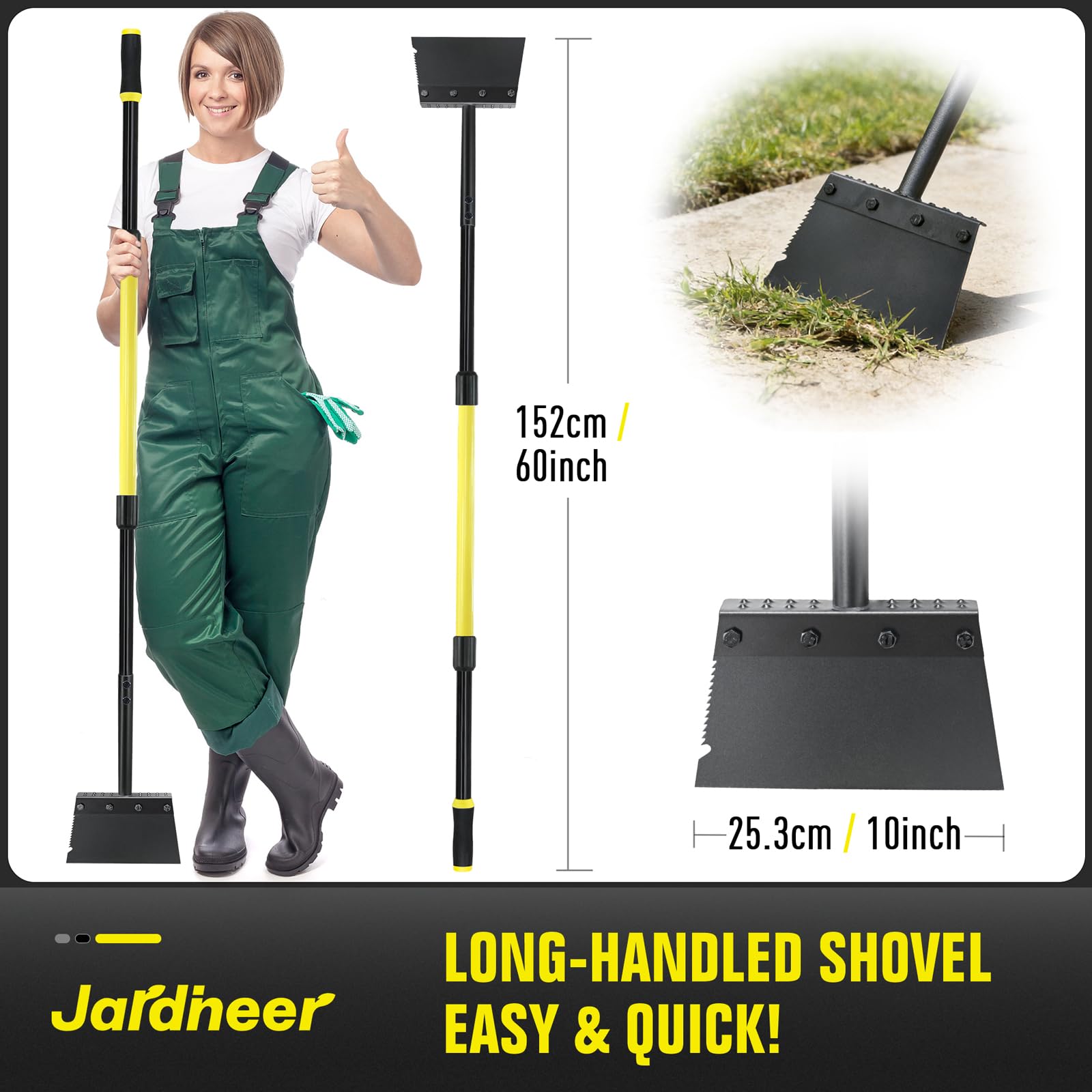 Jardineer snow and ice shovel for quick driveway clearing