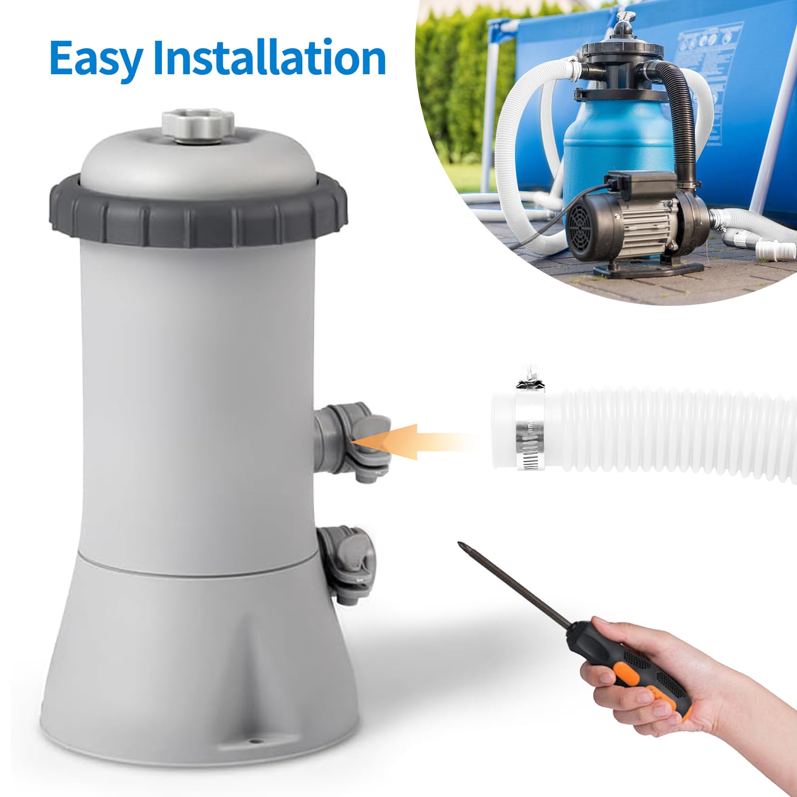 Jarkamm 1.25-inch hose compatibility fits most pumps