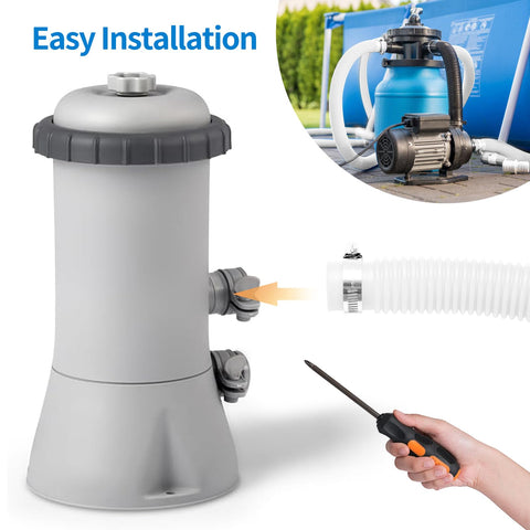 Universal 1.25-inch compatibility fits most above-ground pumps.
