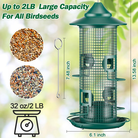 Jarkyfine four-port feeding design supports multiple birds