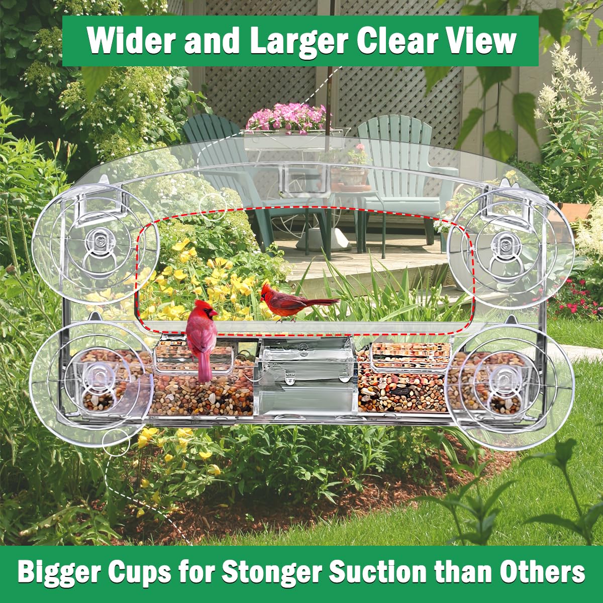 Jarkyfine window feeder promotes peaceful viewing for cats and seniors indoors.