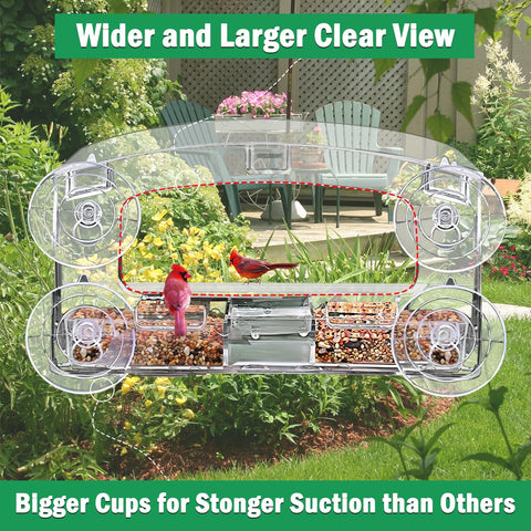 Jarkyfine window feeder promotes peaceful viewing for cats and seniors indoors.