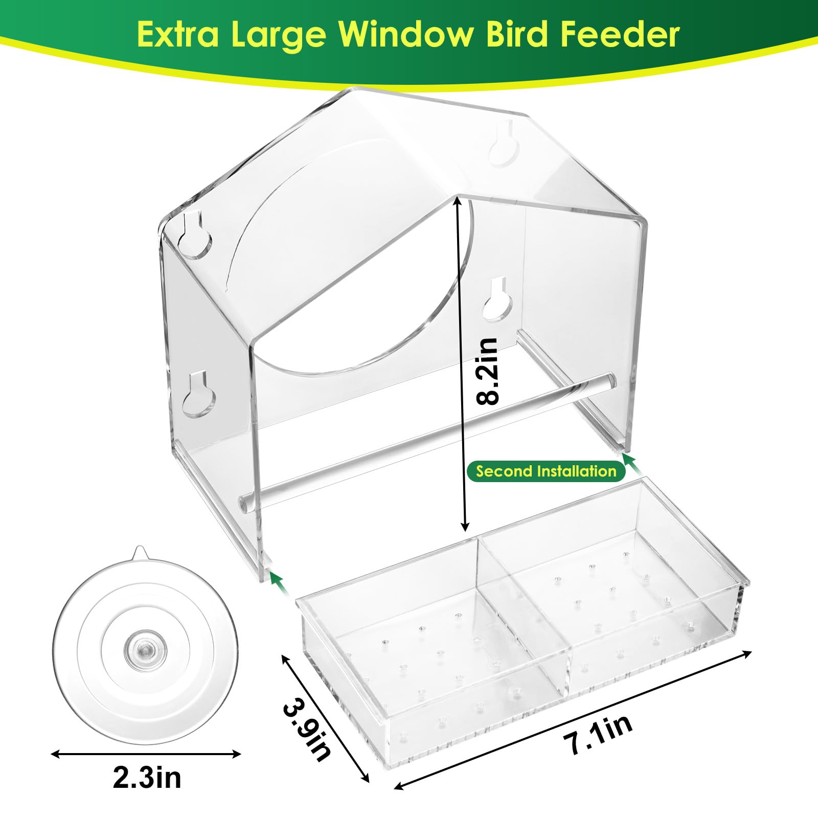 Jarkyfine slide-out tray simplifies refills and keeps feeding area tidy