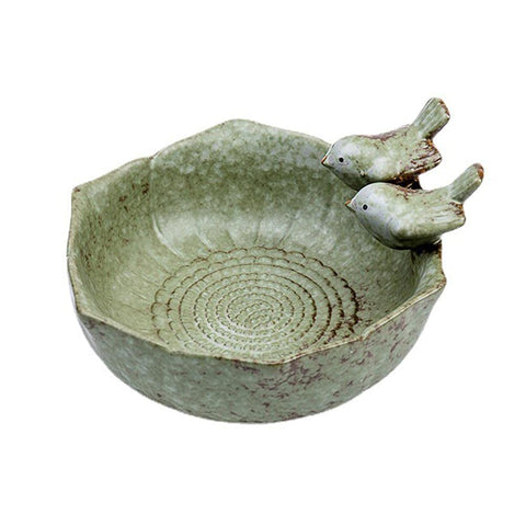 JARPSIRY ceramic birdbath exterior view for year-round outdoor use