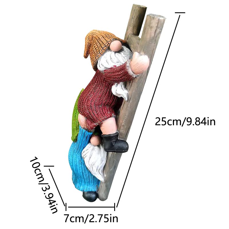 JARPSIRY climbing gnome statue brightens porches and walkways.