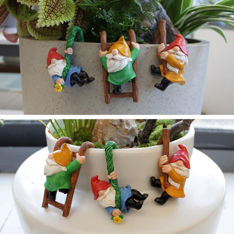 JARPSIRY easy-install hanging gnome statues for balconies