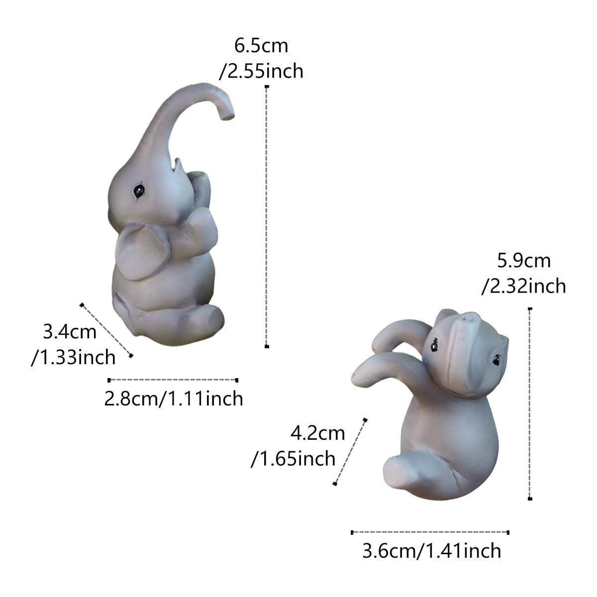 JARPSIRY elegant elephant statue accents planter edges for visual appeal.