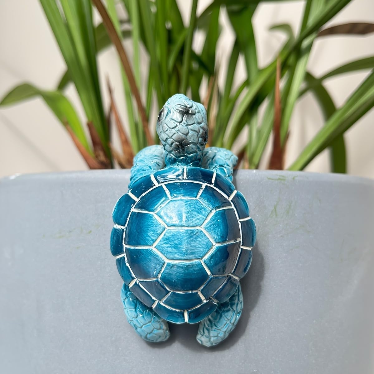 JARPSIRY garden tortoise figurine adds cheerful charm to garden edges.