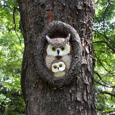 JARPSIRY garden figurines owl pair enriching outdoor spaces