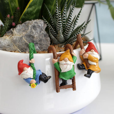 JARPSIRY hanging gnome with rope for walls and pots