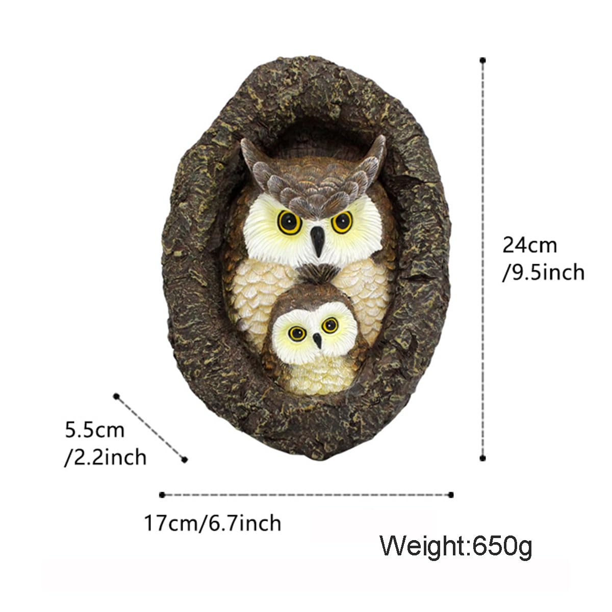 JARPSIRY mom and baby owl adds whimsy as a garden focal point
