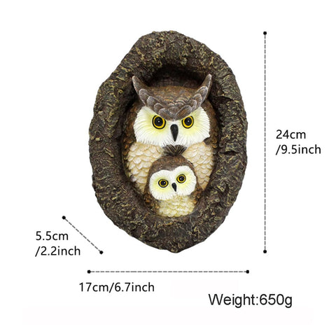 JARPSIRY mom and baby owl adds whimsy as a garden focal point