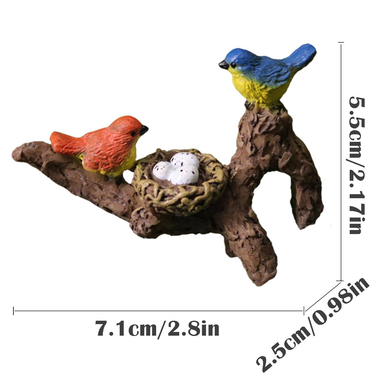 JARPSIRY resin bird figures showcase delicate details for terrariums and planters.