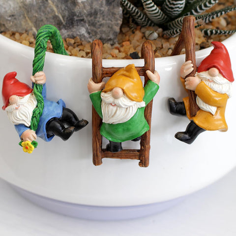 JARPSIRY resin gnome trio for outdoor garden whimsy