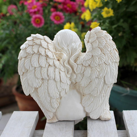 JARPSIRY weather-resistant resin angel ensures year-round garden beauty.