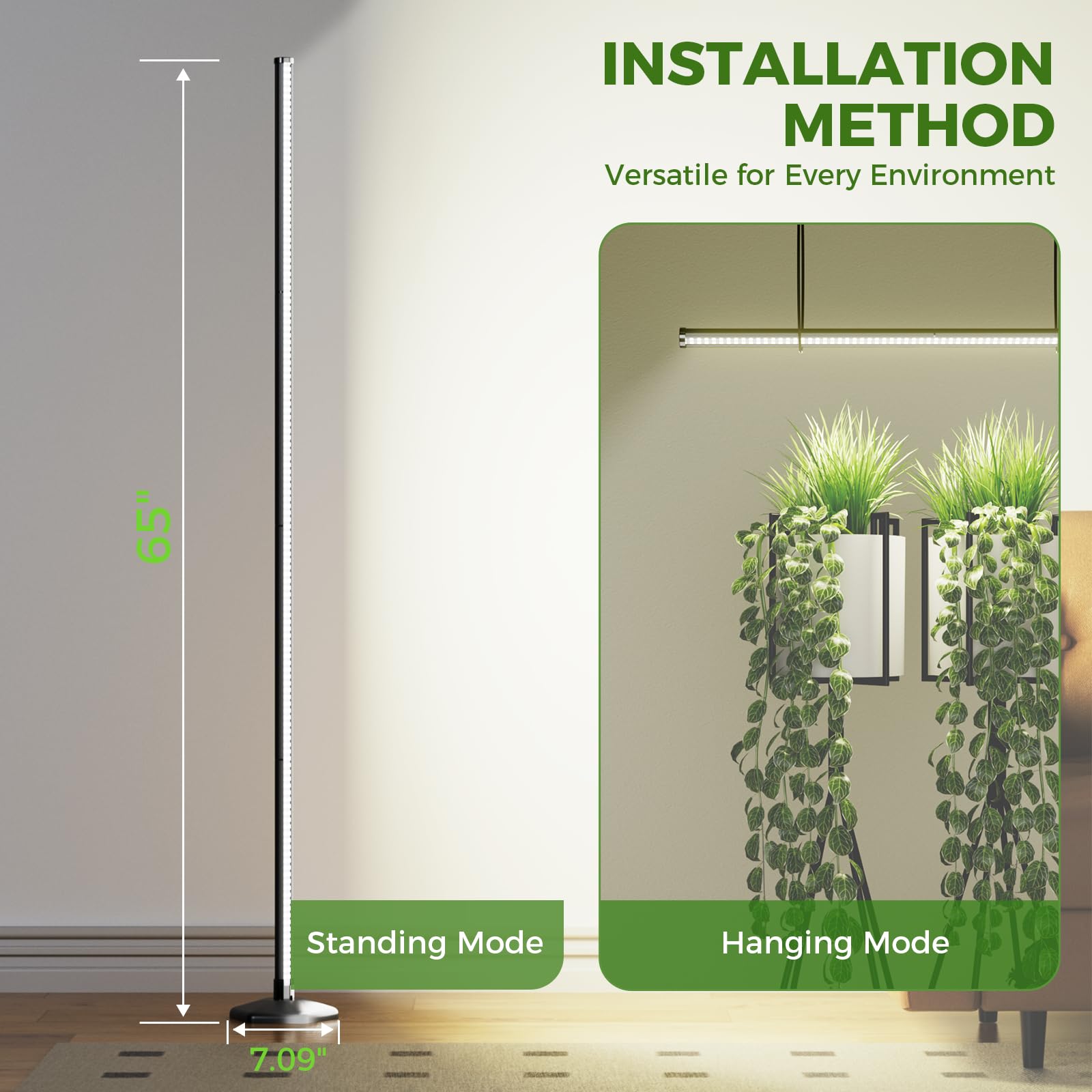 JarryStart 3 modes and 5 dim levels tailor lighting for various plants.