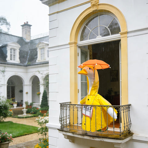 The 23-inch size fits standard lawn geese for easy dress-up