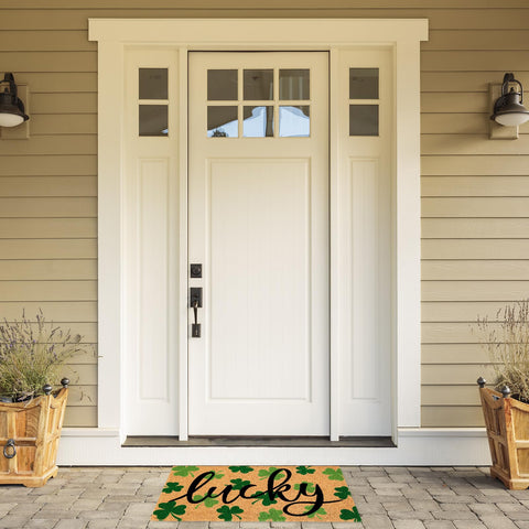 JarThenaAMCS dirt scraping natural fiber mat keeps floors drier.