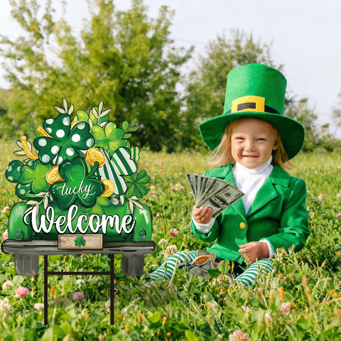 JarThenaAMCS Green metal yard stake offers durable outdoor display
