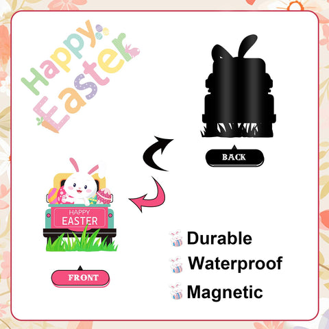 JarThenaAMCS Happy Easter words magnet enhancing fridge display