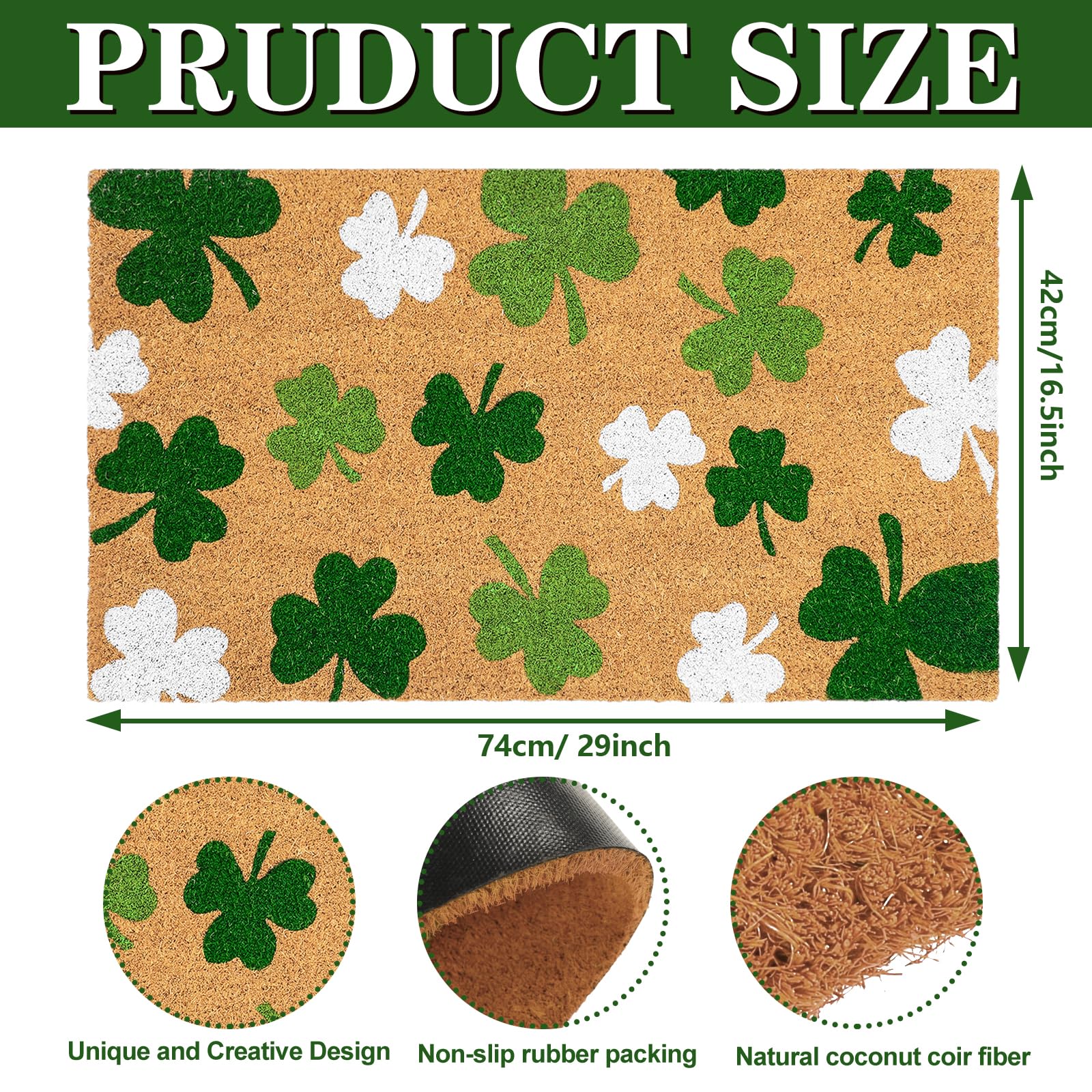 JarThenaAMCS non-slip doormat provides safe indoor and outdoor use.
