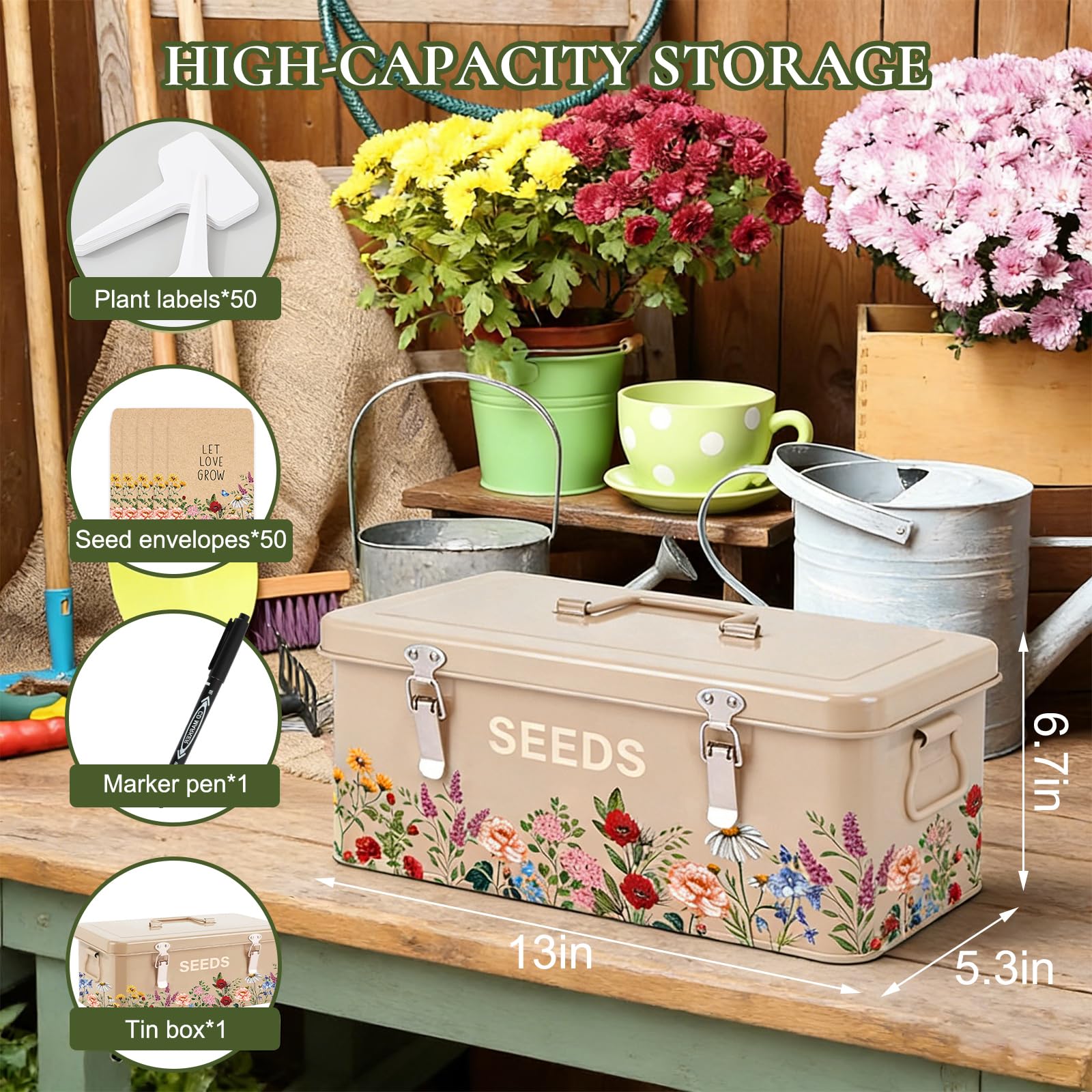 JarThenaAMCS seed pockets 50-pack for separating varieties and easy labeling.