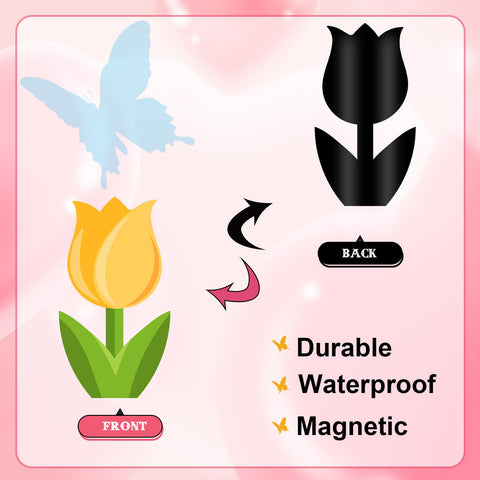 JarThenaAMCS butterfly pattern magnet set on fridge adds playful decor and color