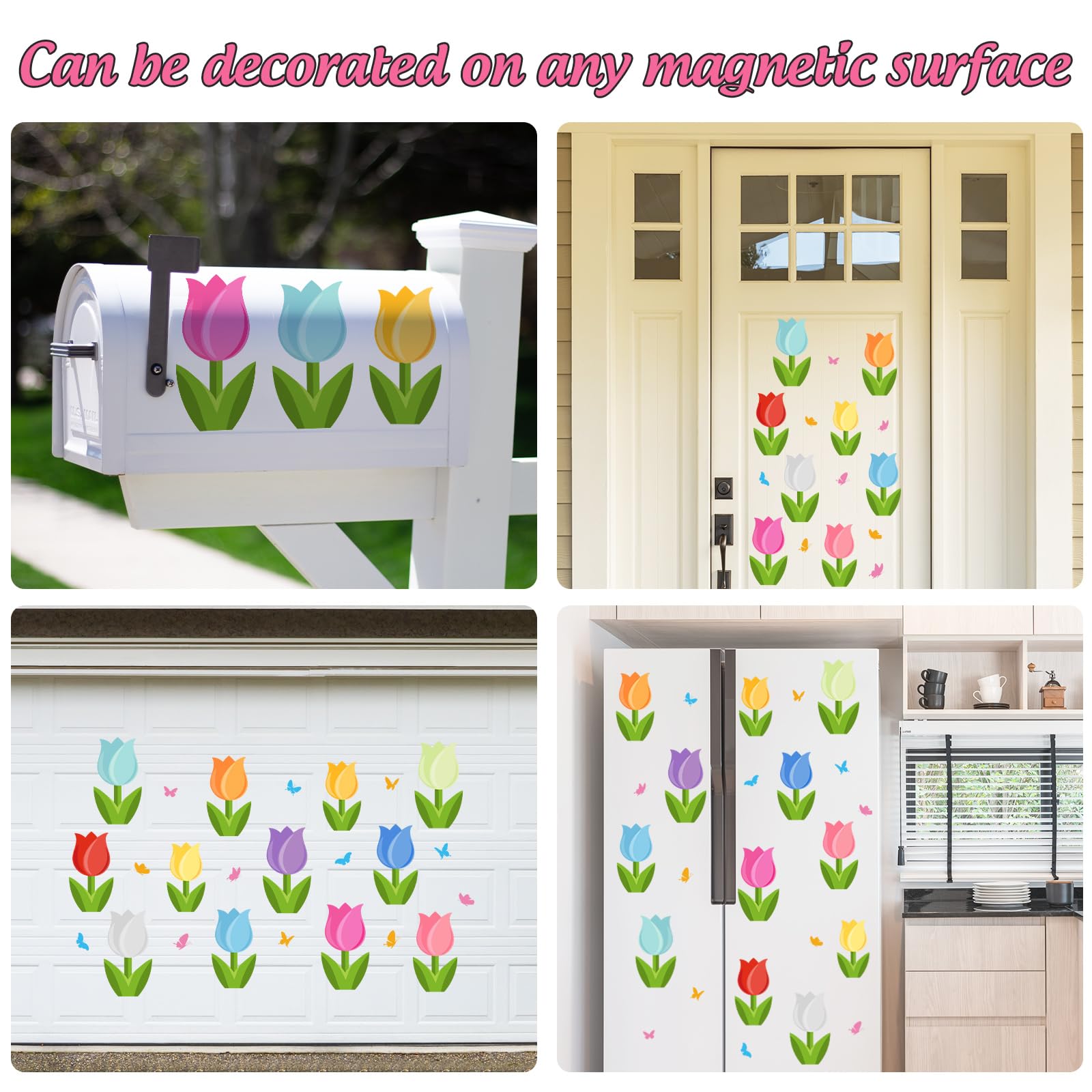 JarThenaAMCS tulip collection magnets enhance garage or kitchen decor for spring