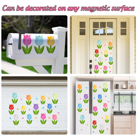 JarThenaAMCS tulip collection magnets enhance garage or kitchen decor for spring