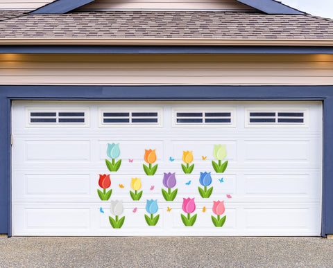 JarThenaAMCS magnets on garage door demonstrate weather-resistant decor ideas