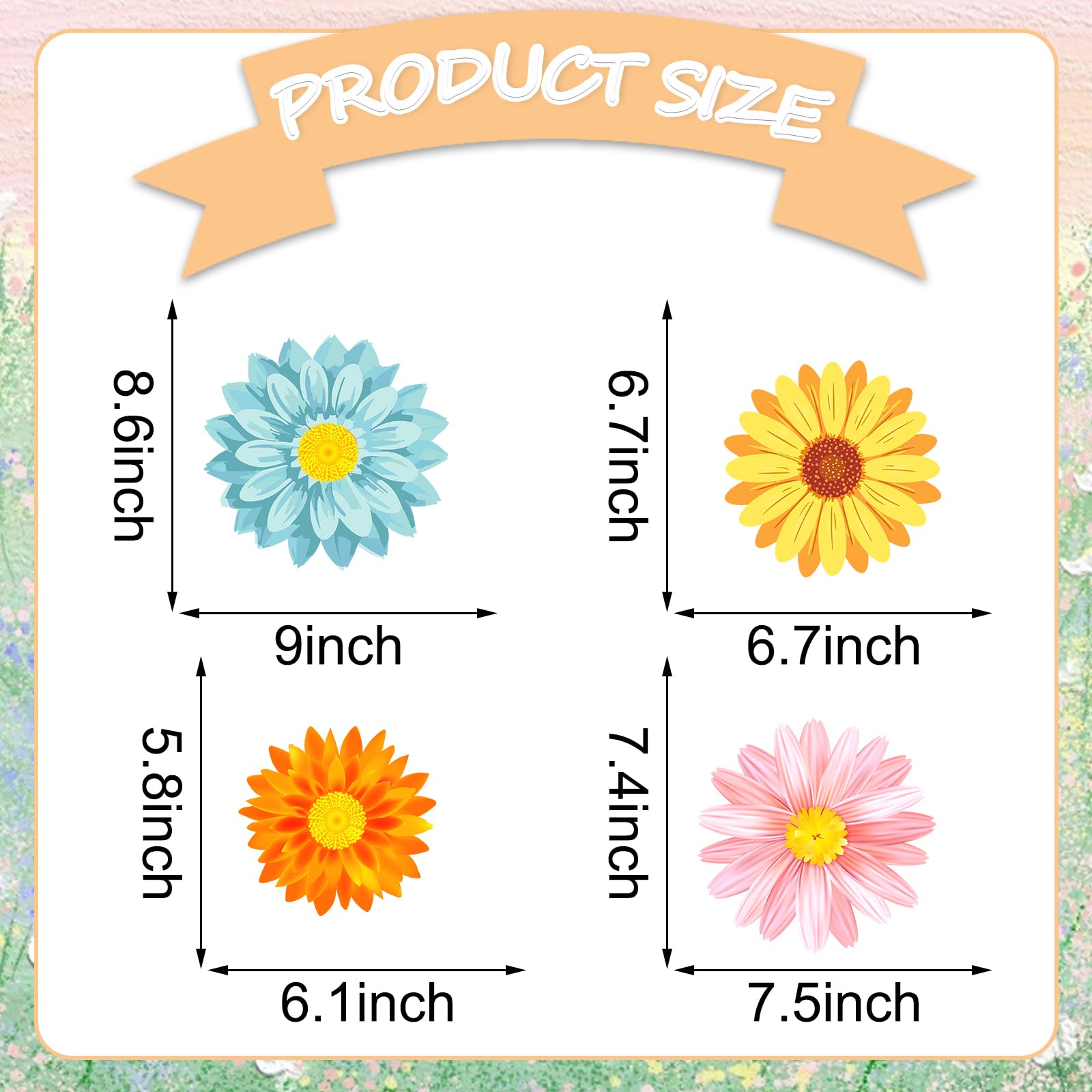 JarThenaAMCS spring magnets brighten surfaces with daisies and butterflies