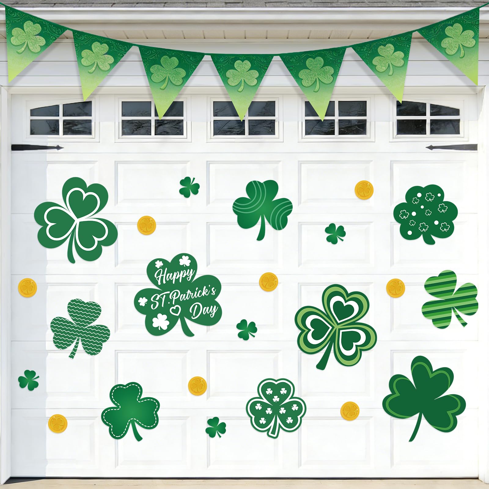 JarThenaAMCS green shamrock magnet for doors and fridges enhances St. Patrick's decor