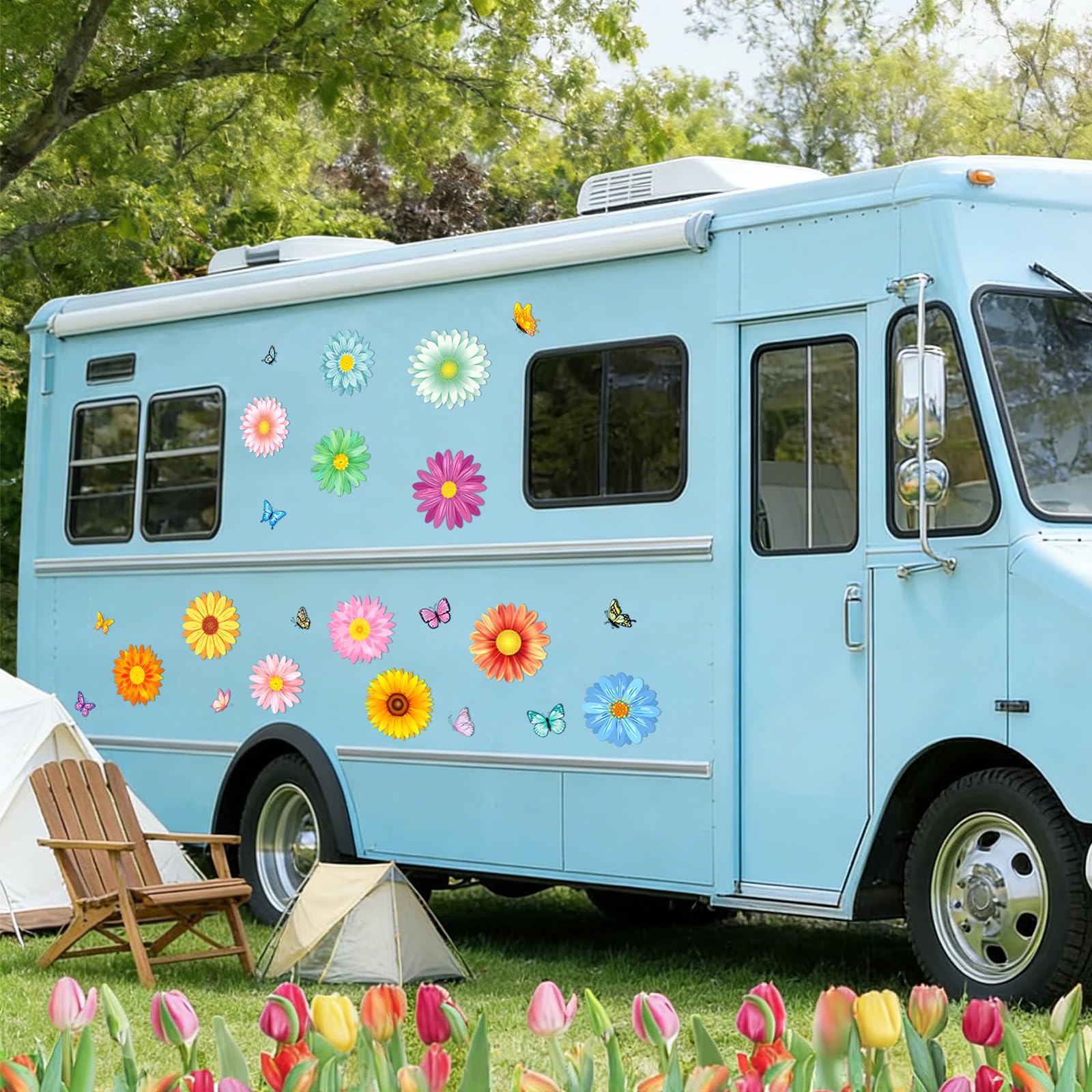 JarThenaAMCS weatherproof daisy butterfly magnets for daily use