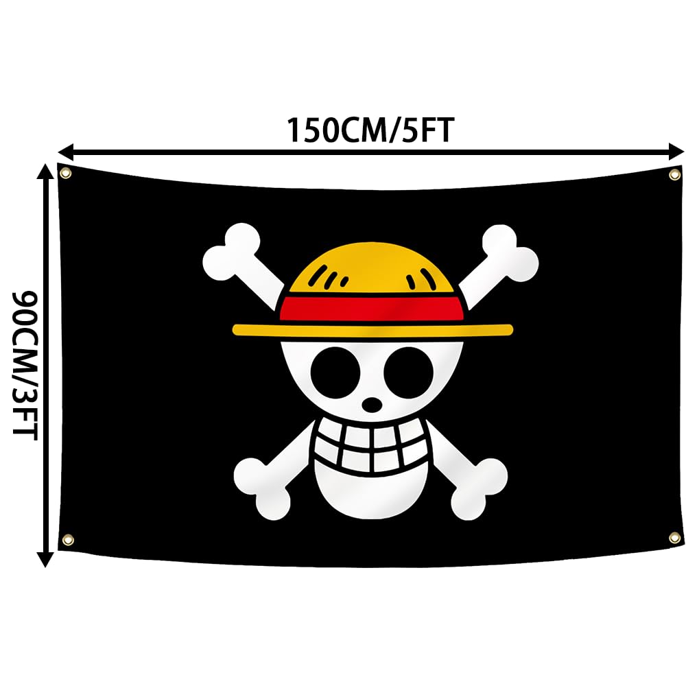 Jaswqaz colorful One Piece banner for cosplay and party decor