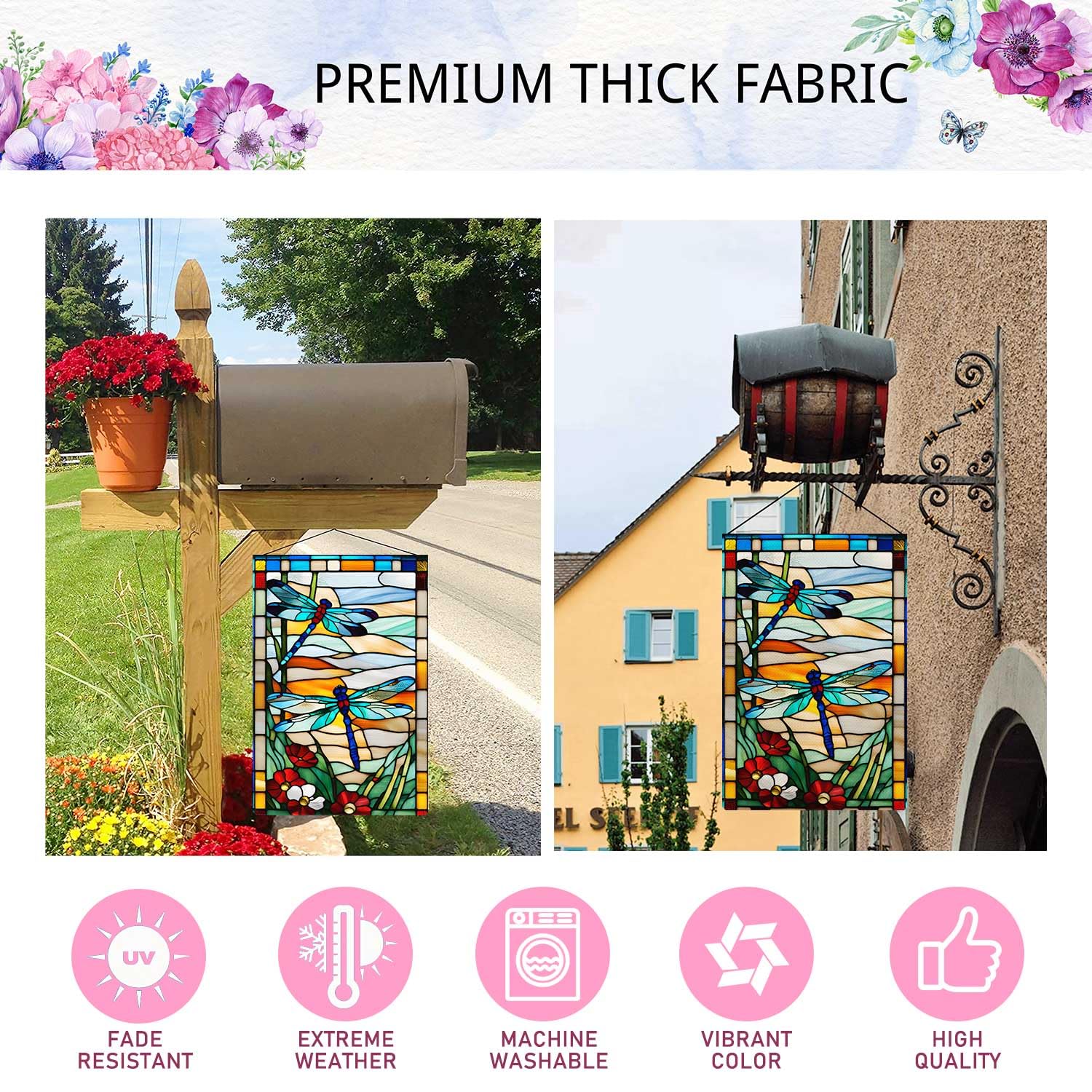 Jauageon gift-ready garden flag ideal for plant lovers and home decorators.