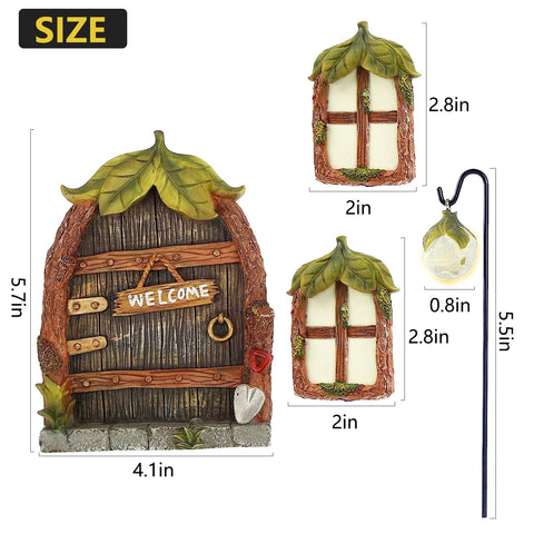 Jauay fairy windows kit on tree invites exploration