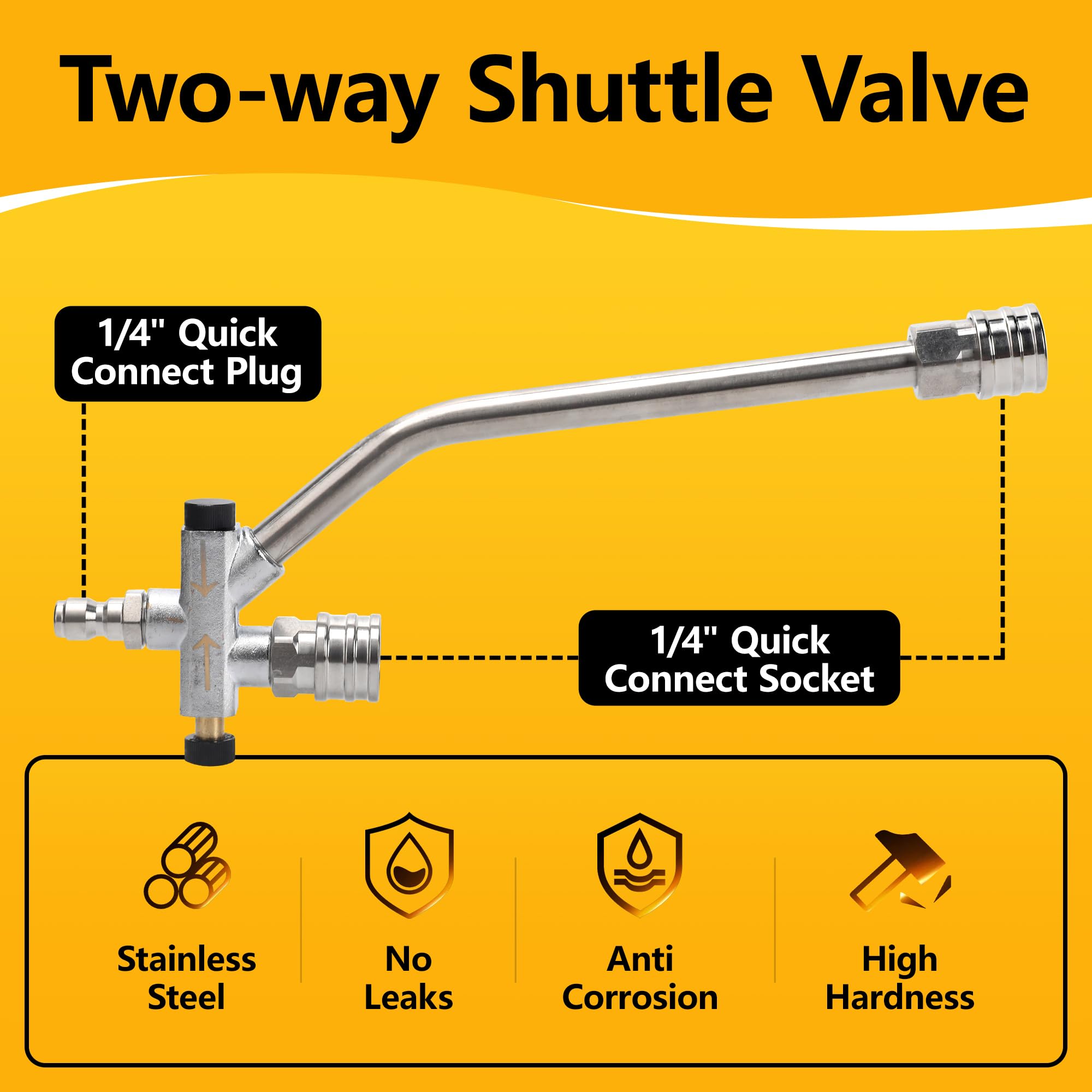 Javneo ergonomic short gun with 3000 PSI rating reduces hand fatigue