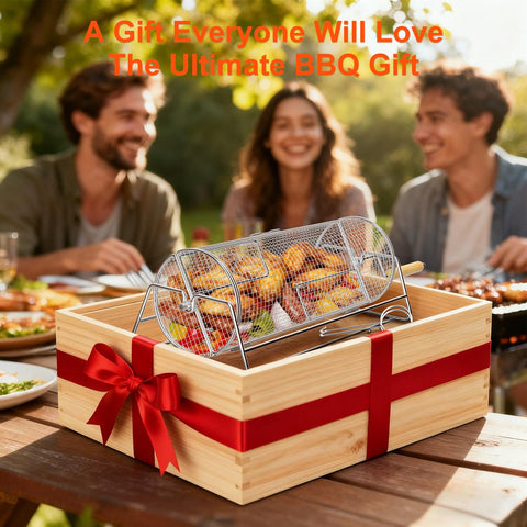 Jawjuly dishwasher-safe grill basket for easy cleanup after grilling