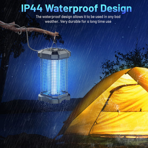 Jawlark Bug Zapper 5ft power cord offers flexible placement away from outlets.
