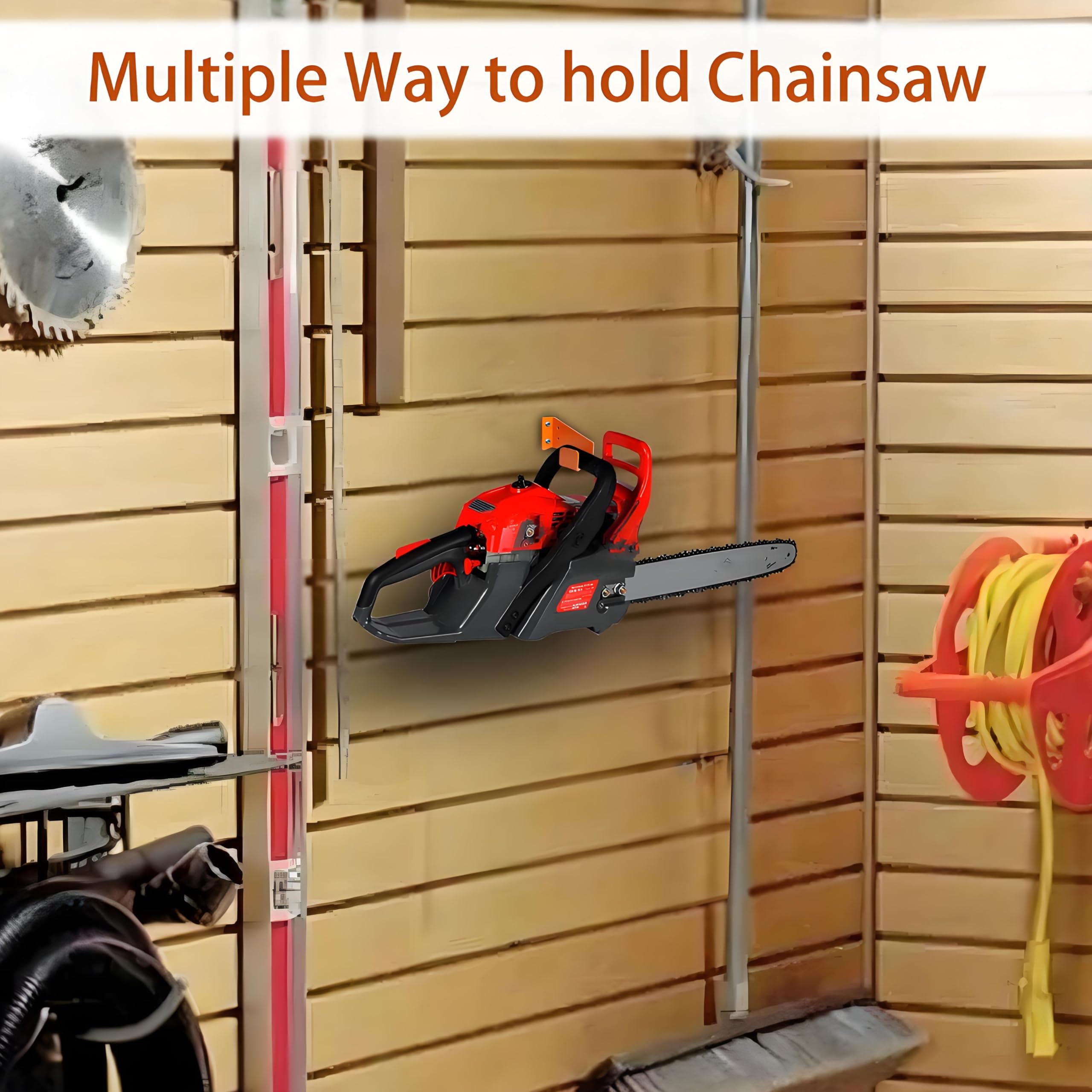 Jawulija versatile rack doubles as storage for shovels and hoses.