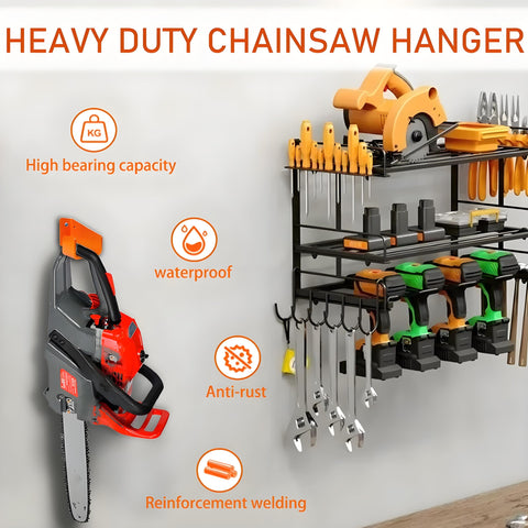 Jawulija orange powder-coated mount protects saw from scratches.